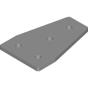   Baks 663100 LCP11 Sínösszekötő szűkítőelem 124x80/ 40 mm 40/ 41 mm sínhez, cinkpelyhes horganyzás, anyagvastagság 6,0 mm összekötőelem