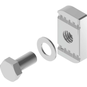   Baks 650451 SRM8×25 Csavargarnitúra (hatlapfejű csavar M8x25 + alátét + csúszóanya 20x 35 mm), villamos szerelési feladatokhoz