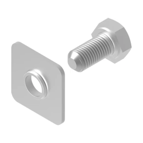   Baks 650145 SNKM8×12 Csavargarnitúra (hatlapfejű csavar M8x 12 mm + négyszög alátét 24x 24 mm) horganyzott, villamos szerelési feladatokhoz