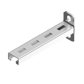   Baks 710730 WPL300 ( 315 mm) oldalfali/mennyezeti konzol védőkupakkal 40x22, kábelvezetési elemek rögzítéséhez