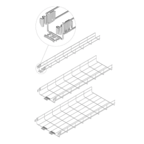  Baks 970106 KDS/KDSO60H60/3 rácsos kábeltálca 60×60×3000 mm, villamos kábelek nyomvonalvezetéséhez