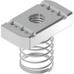   Baks 650351 NRSM8/33 Csúszóanya rugóval profilsínhez M8 35x 20 mm, villamos szerelési feladatokhoz