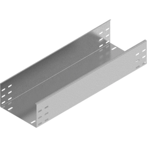   Baks 122040 KBP400H110/3 kábeltálca 110×400×3000 mm szalaghorganyzott 1,5 mm anyagvastagság perforáció nélkül, villamos kábelek nyomvonalvezetéséhez