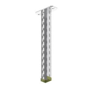   Baks 721520 WPCE/WPCEO200 függesztett oszlop fejlemezzel 70×50×200 mm U-profil védősapkával tartóoszlop, kábelvezetési elemek rögzítéséhez