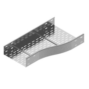   Baks 221452 RKPSC500/400H100N Kábeltálca szűkítőidom 500/ 400 mm jobbos, anyagvastagság 2,0 mm önhordó, villamos kábelek nyomvonalvezetéséhez