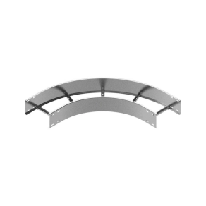   Baks 432543 LDST400H150 Nagyfesztávú kábellétra külső sarokidom vízszintes 150x 400 mm 90 fokos szalaghorganyzott, anyagvastagság 3,0 mm