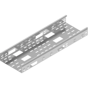   Baks 171216 KAJ400H60/3 kábeltálca 60×400×3000 mm szalaghorganyzott 1,0 mm anyagvastagság 20x 65 mm oldal- és 34x 65 mm alsó nyílásokkal
