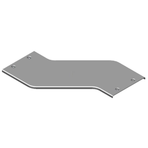   Baks 316310 PZOLZZC100 Kitérő idom fedél 100 mm balos, vízszintes kültéri ipari kábeltálcához forgóretesszel, tűzihorganyzott, anyagvastagság 2,0 mm