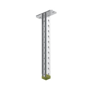   Baks 731213 WPCT3000N függesztett oszlop fejlemezzel 55×50×3000 mm U-profil védősapkával tartóoszlop, kábelvezetési elemek rögzítéséhez