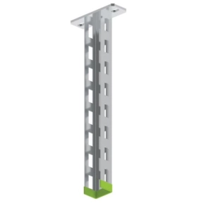   Baks 752030 WPCB3000 függesztett oszlop fejlemezzel 50×35×3000 mm U-profil védősapkával tartóoszlop, kábelvezetési elemek rögzítéséhez