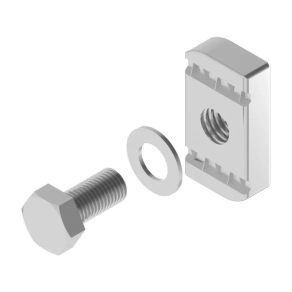  Baks 652506 SRM6×25 Csavargarnitúra (hatlapfejű csavar M6x25 + alátét + csúszóanya 20x 35 mm), villamos szerelési feladatokhoz