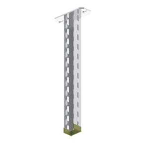   Baks 766670 WPSE700 függesztett oszlop fejlemezzel 60×40×700 mm U-profil védősapkával tartóoszlop, kábelvezetési elemek rögzítéséhez