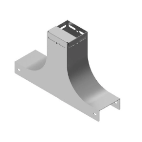   Baks 315010 TRUZP100 Nagyfesztávú kábeltálca alsó leszálló T-idom 100x 257 mm szimmetrikus, tűzihorganyzott, anyagvastagság 1,5 mm