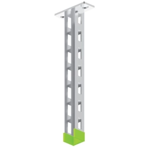   Baks 762020 WPCBM2000 függesztett oszlop fejlemezzel 40×35×2000 mm, tűzihorganyzott tartóoszlop, kábelvezetési elemek rögzítéséhez