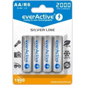   EverActive újratölthető AA akkumulátor 2000mAh Ni-Mh 4 darabos (Silver Line)