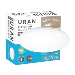   LED mennyezeti lámpa 1680lm 4000K 24W IP44 ORO-URAN-24W-DW LED POL 5902533193936