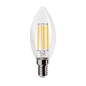   LED gyertya 6W E14 806lm 2700K meleg fehér fényforrás 300fok Ra80 230V ORO-E14-C35-FL-CLARO-6W-WW 5902533196333 Led-Pol