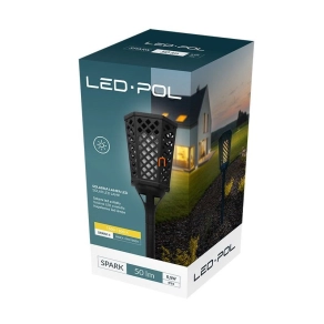   Kültéri lámpa földbe rögzíthető 0,5W napelemes lámpatest ORO-SPARK-II 5902533197385