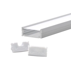   LED szalaghoz alu sín szett felületi 2 fm-es fekete 17x9mm - Oro 32045