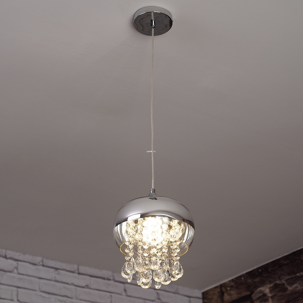 Kristály csillár krómozott üvegburában - Luna Milagro ML3802