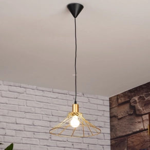   Arany színű függesztett lámpa loft stílusban, döntött pálcás - Tilia GTV OS-TILIA2-40-DEC