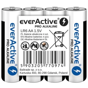 EverActive alkáli ceruza elem AA 1,5V 4 darabos (Pro)