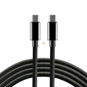   Everactive USB-C/USB-C töltőkábel CBB-1PD3, PD töltés, 3A, max.60W, 480Mbps, 1m, fekete