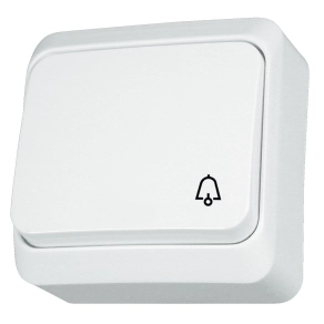 Schneider Electric Prima (IP 20) - WDE001012 - Egypólusú nyomó, csengőjellel, 10A, fehér (101N)