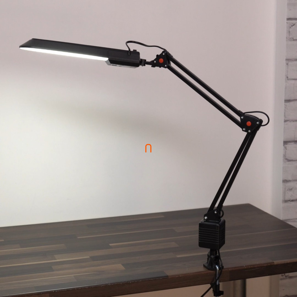 Állítható íróasztali LED lámpa, fekete 94 cm - Heron Kanlux 27602, felületre rögzíthető, 4000 K, 430 lm, 4,8 W