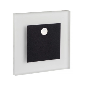   LED süllyesztett mozgásérzékelős lépcsővilágító 0,8W, 4000K, 13lm, fekete - Apus Kanlux 29856
