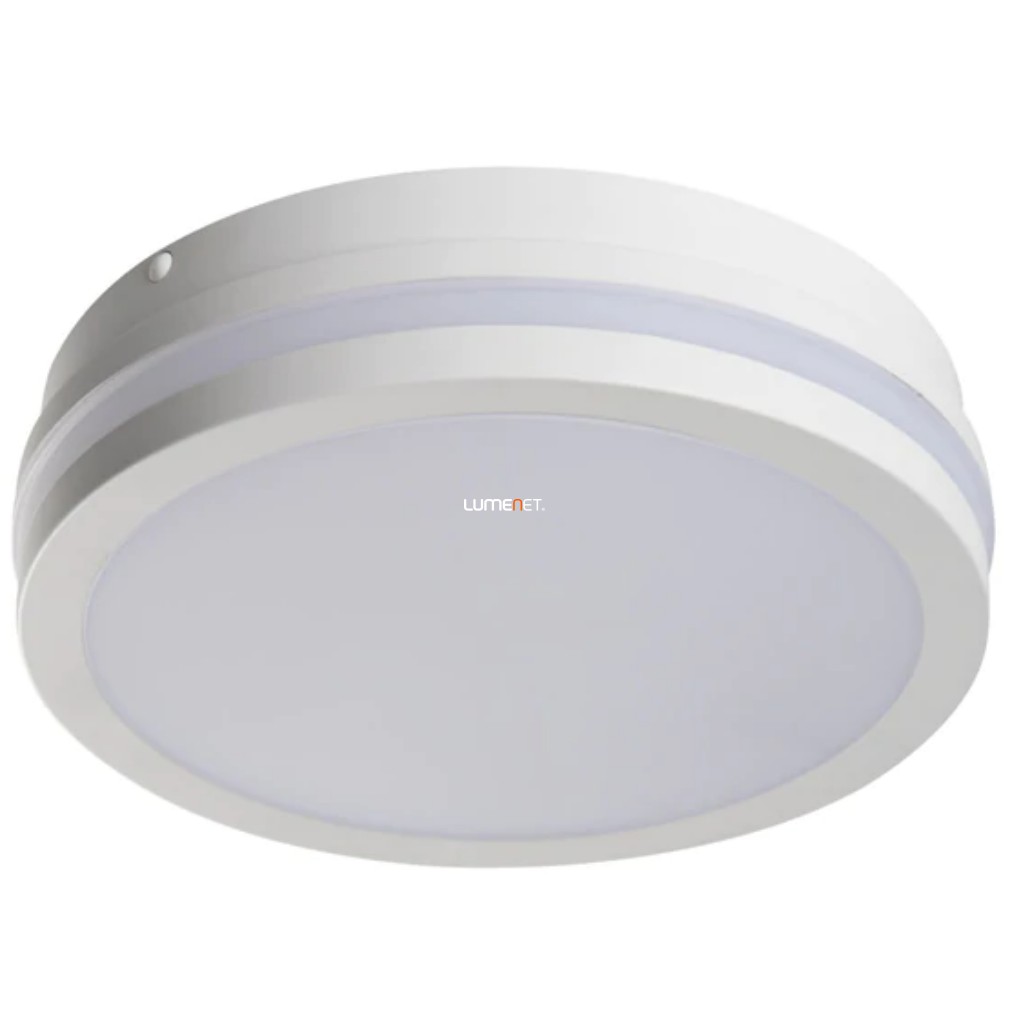 Kerek kültéri mozgásérzékelős mennyezeti LED lámpa 18W, 4000K, 1550lm, IP54, fehér - Beno Kanlux 32944