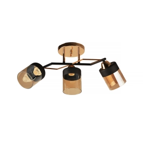   Csillár 3xE27 foglalattal IP20 220-240V fekete, arany - Laser 3 LY-3483 Klausen