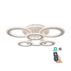   Szabályozható mennyezeti LED lámpa, fehér, 64 cm, 174 W, 15300 lm, 3000-4000-6500 K - Rondos Klausen KL151065