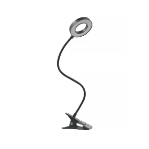  Szabályozható csíptetős asztali LED lámpa, fekete 38 cm, 8 W, 790 lm, 3000-4500-6500 K - Flex Klausen KLAUKL148009