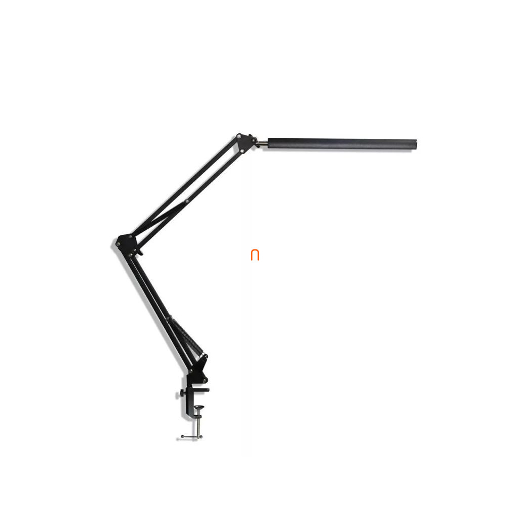Szabályozható íróasztali LED lámpa fekete színben, 58 cm - Armstrong Klausen KL148011, dimmelhető, USB, állítható, asztalra rögzíthető, 1.15 méretes kábellel, 3000-4500-6500 K, 1160 lm, 11 W, 5 V