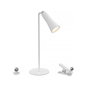   Asztali LED lámpa csíptetővel, 37 cm, fehér, 3 W, 360 lm, 4000 K - Bright Klausen KLAUKL148016