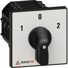   Ganz KK2-63-6006 Átkapcsoló 0 állással, fogantyús kézikapcsoló 63A, 1-0-2 felirat, IP44, 3P