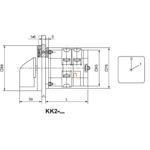   Ganz BE-KI kapcsoló, fogantyús kézikapcsoló 115A, IP44, 3P, KK2-115-6002