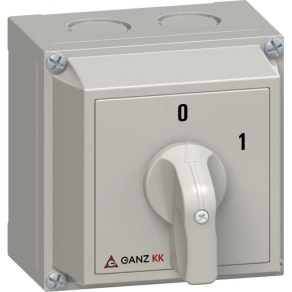   Ganz BE-KI kapcsoló, tokozott kézikapcsoló 20A, IP65, 2P (KKM0-20-6001)