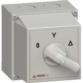   Ganz motorkapcsoló, tokozott kézikapcsoló 20A, csillag-delta átkapcsoló IP65 (KKM0-20-6009)