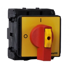   Ganz GK100 T204/04E vészleállító kapcsoló 0-1 4P 100A előlapra p/s