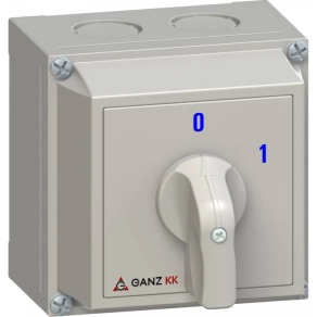   Ganz BE-KI kapcsoló, tokozott kézikapcsoló 20A, IP65, 3P, rozsdamentes (KKM0-20-6002)