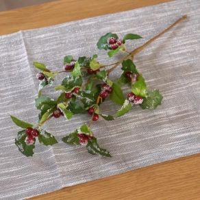 Karácsonyi deres magyal dekoráció 40 cm