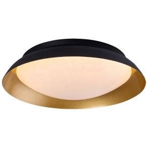   Mennyezeti LED lámpa, melegfehér fényű, 40 cm, fekete-arany színben - Hafsa Rábalux 71187