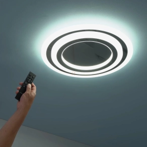   Távirányítóval szabályozható mennyezeti LED lámpa króm színben, 45cm - Taneli 2 Rábalux 71315