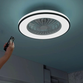   Távirányítóval szabályozható ventilátoros mennyezeti LED lámpa, 48 cm - Dalfon 2 Rábalux 71331
