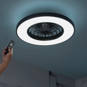   Távirányítóval szabályozható ventilátoros mennyezeti LED lámpa, 54 cm - Dalfon 2 Rábalux 71334