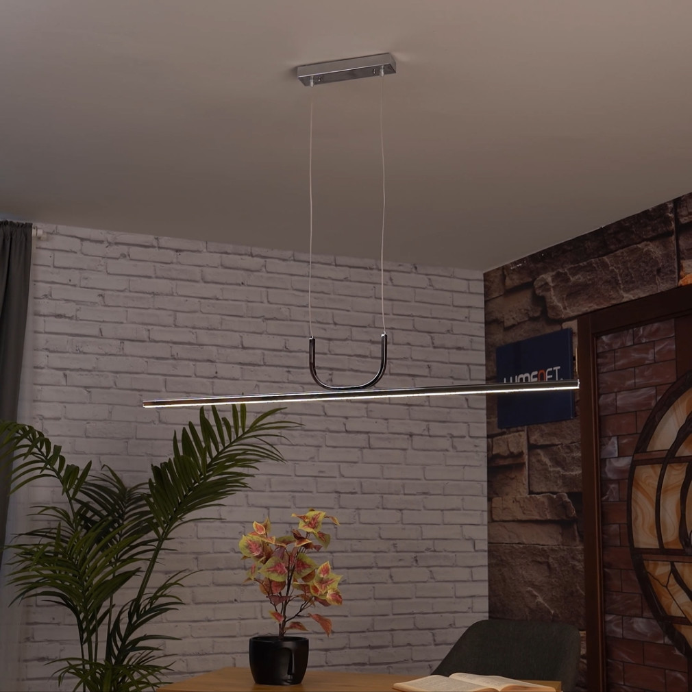 Krómozott függesztett LED lámpa minimál stílusban - Elia Rábalux 72129