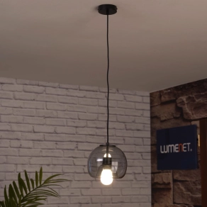   Duplafalú függesztett lámpa, füstszínű üveg - Cameo Rábalux 72132