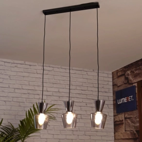   Függesztett lámpa 3 foglalattal, füstszínű - Abra Rábalux 72163